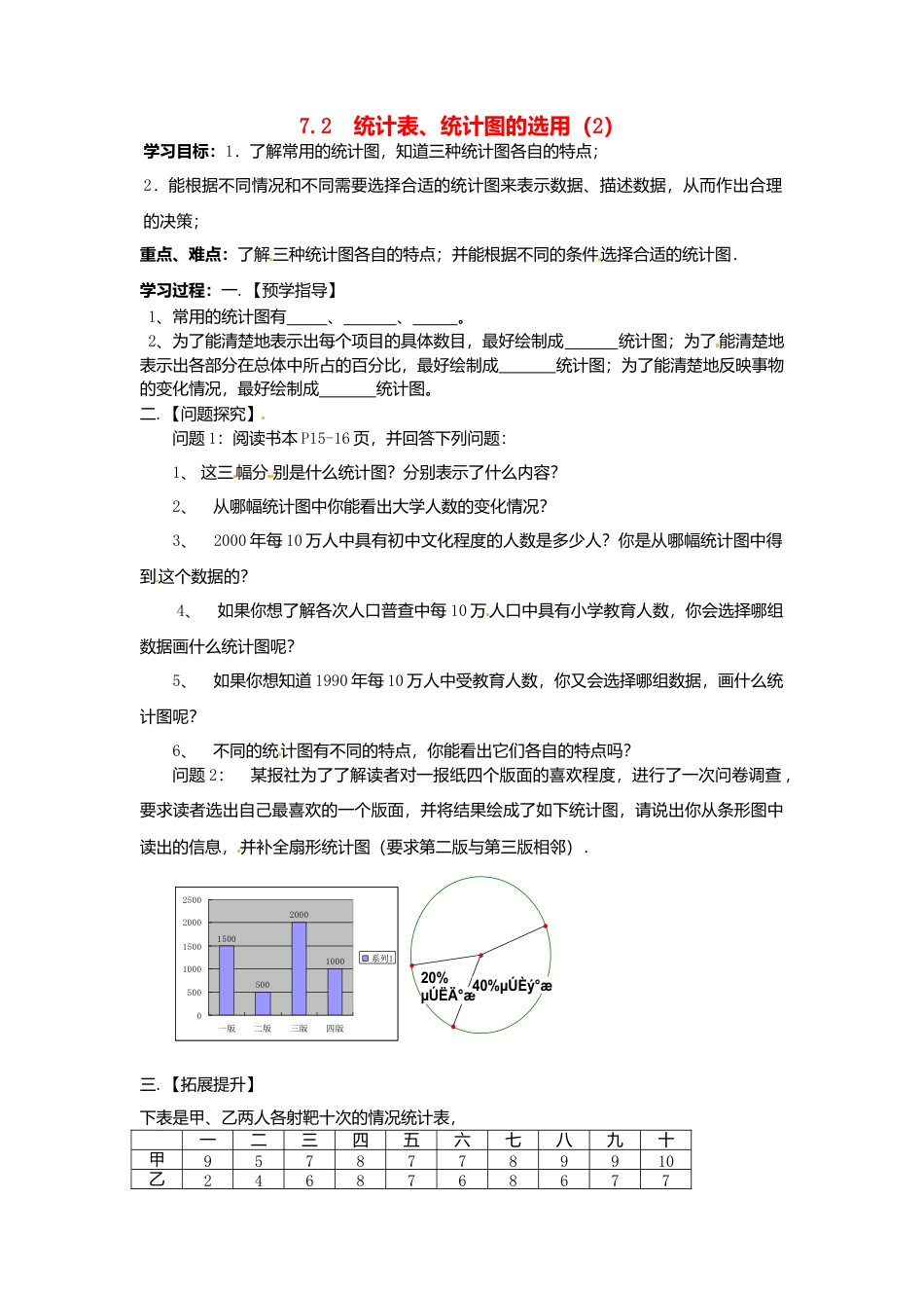 苏科初中数学八下《7．2　统计表、统计图的选用》word教案 (7).doc_第1页