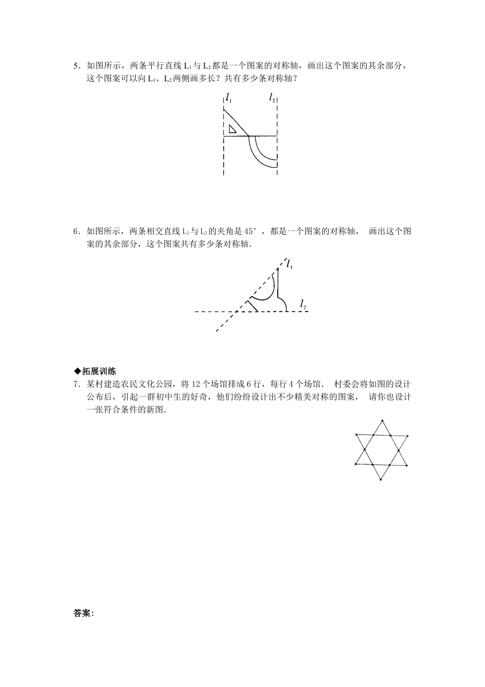 北师大版七年级数学下《利用轴对称设计图案》同步练习(5).doc_第2页
