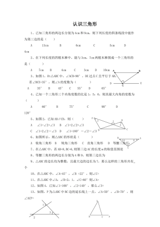 北师大版七年级数学下《认识三角形》同步练习(2).doc