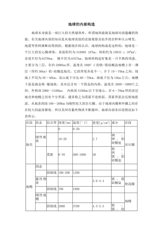 北师大版七年级数学下知识补充：地球的内部构造.doc