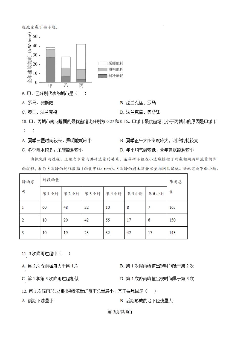 2025年河南高考地理真题.pdf_第3页