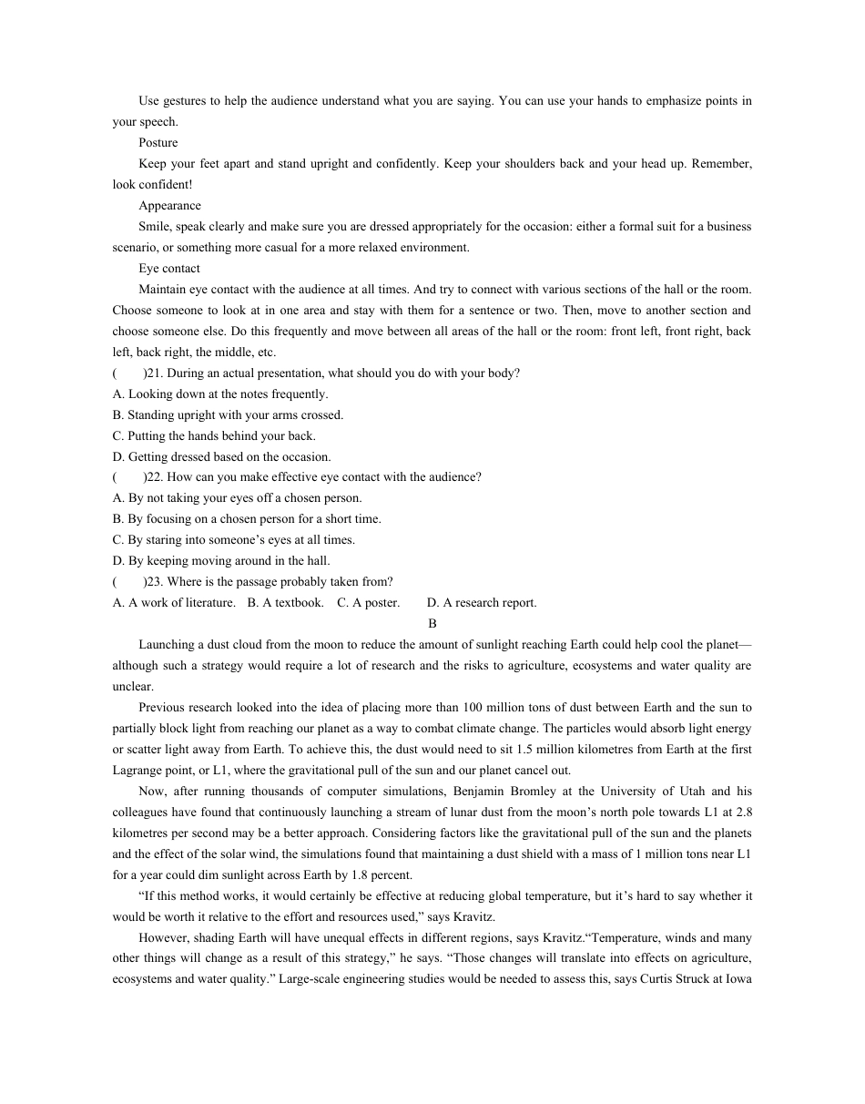 江苏省2024-2025学年高三上学期期初迎考试题 英语 Word版含解析.docx_第3页