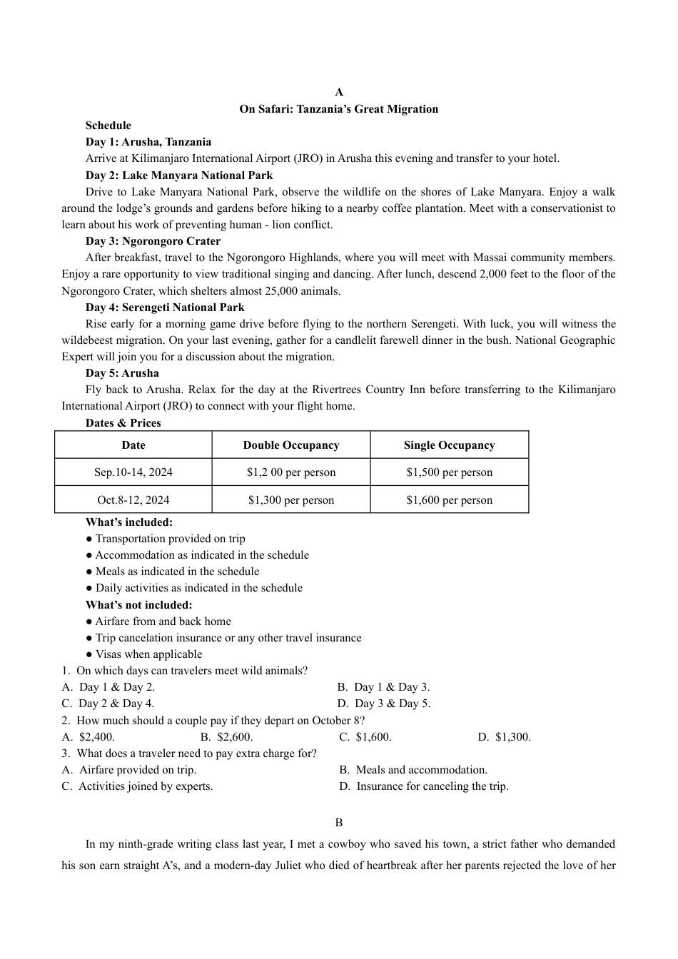 福建省龙岩市连城县第一中学2026届高三上学期8月暑假月考英语试卷（含答案）.docx_第3页