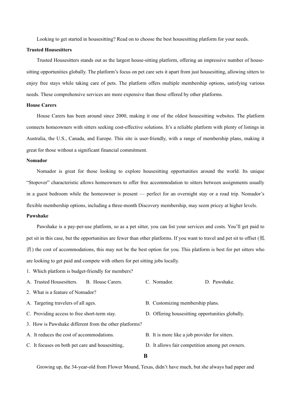 山东省日照市2024-2025学年高二下学期期末校际联合考试英语试卷（含答案）.docx_第3页