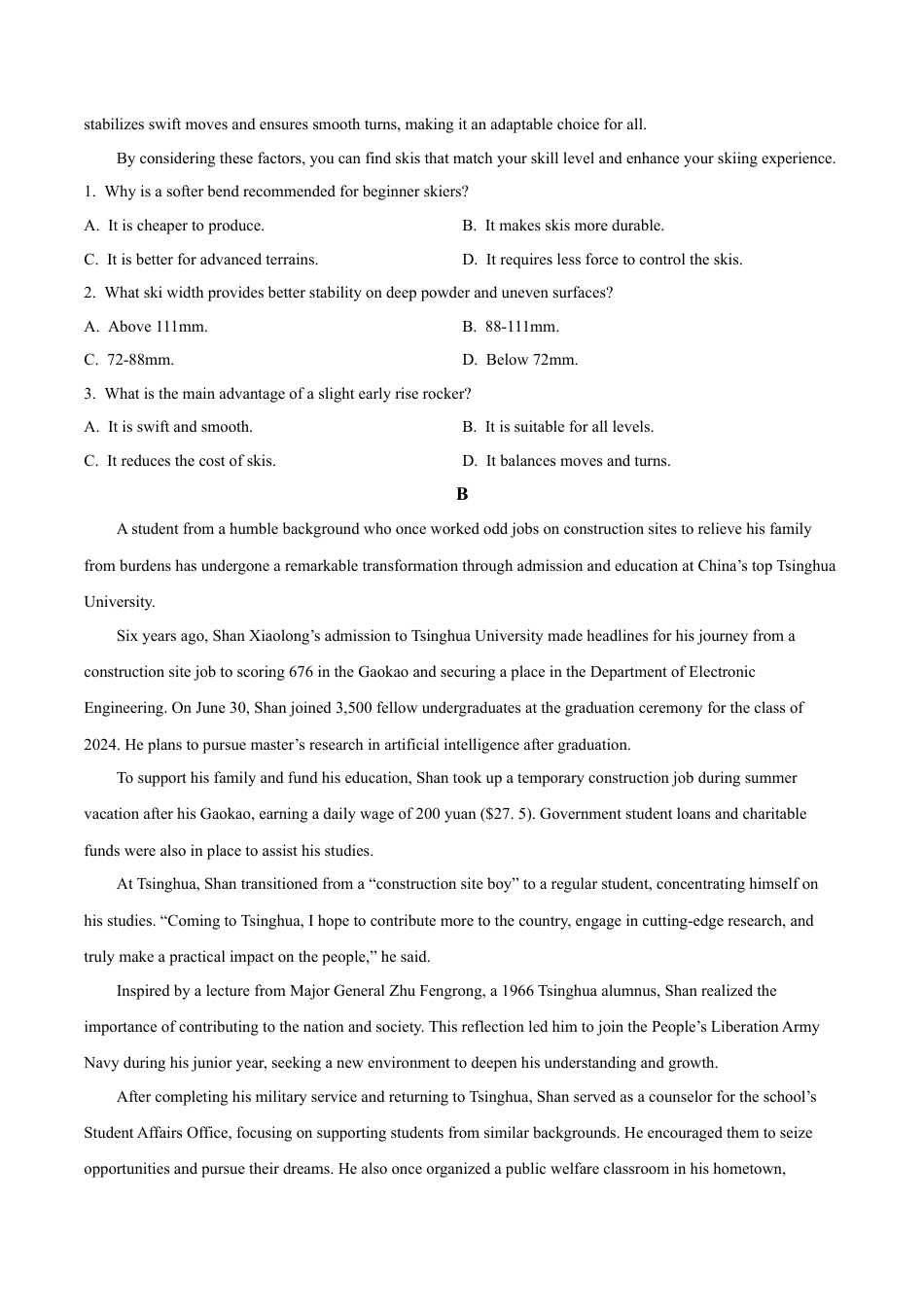 广东省四校2026届高三上学期10月教学质量检测试题 英语 Word版含答案.docx_第2页