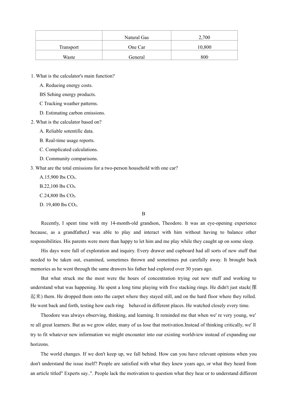广东省深圳市宝安区2025-2026学年高三上学期10月教学质量检测英语试卷（含答案）.docx_第2页