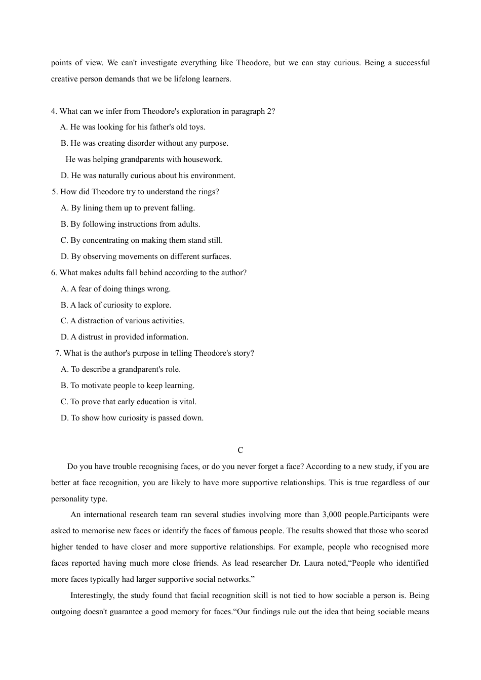 广东省深圳市宝安区2025-2026学年高三上学期10月教学质量检测英语试卷（含答案）.docx_第3页