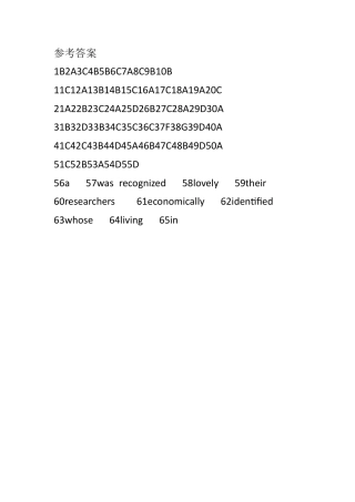 河北省沧州市三校联考2024-2025学年高三上学期11月期中考试  英语  PDF版含答案_英语  一二 答案.docx