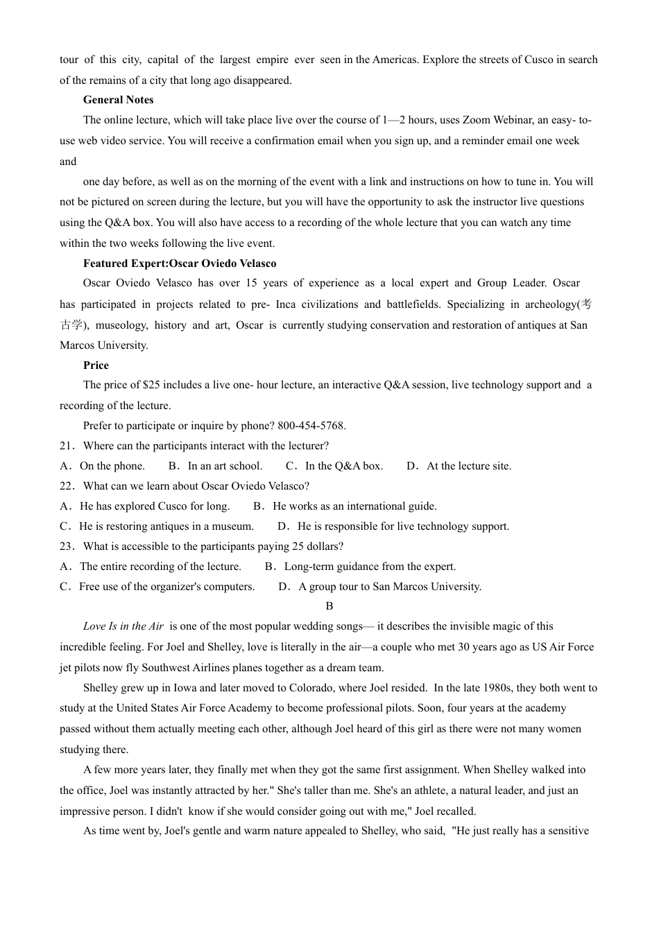 2025届九师联盟高三10月期中联考英语试题（含解析）.docx_第3页