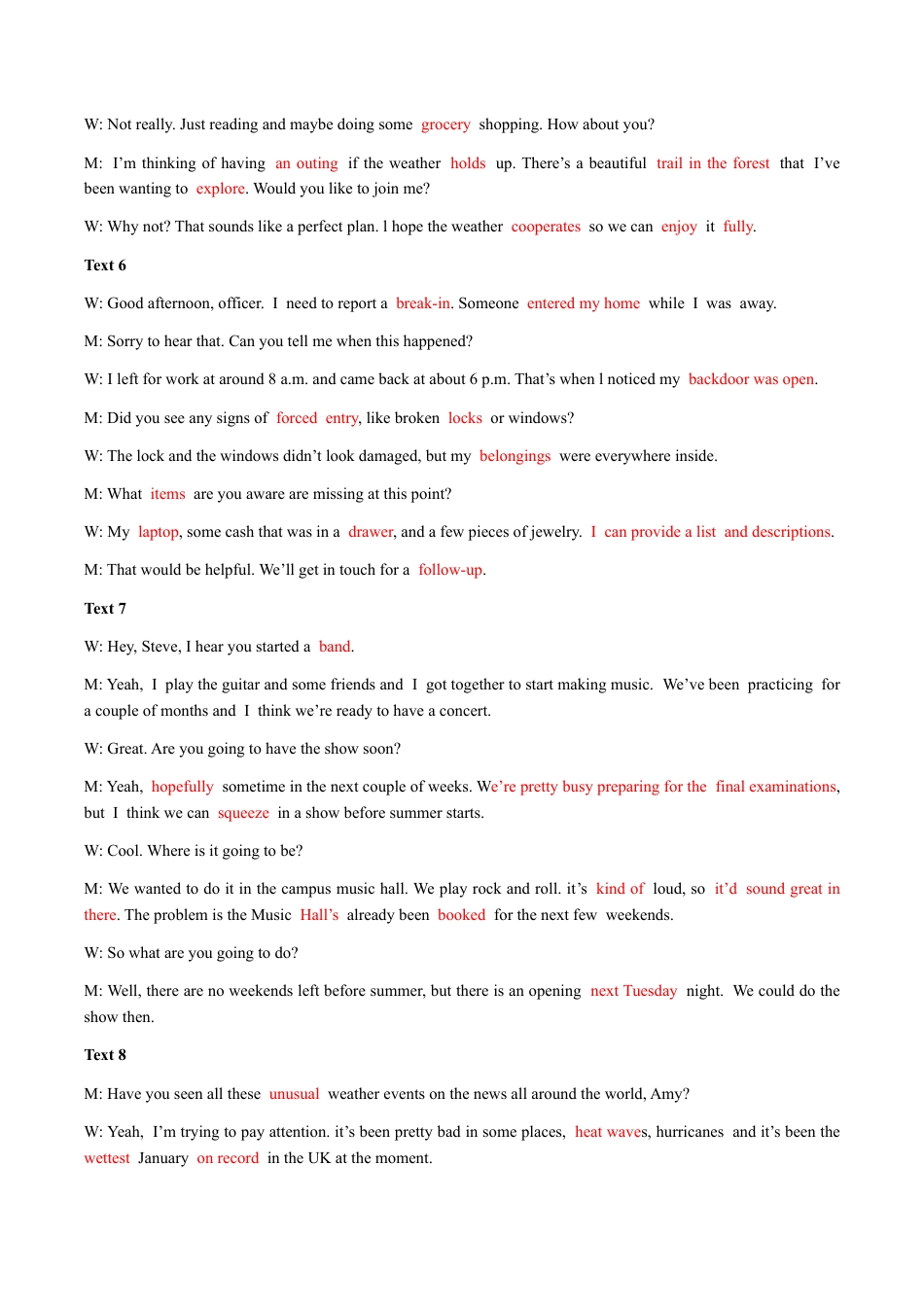 2024-2025-1学期高三年级11月考英语参考答案.docx_第3页