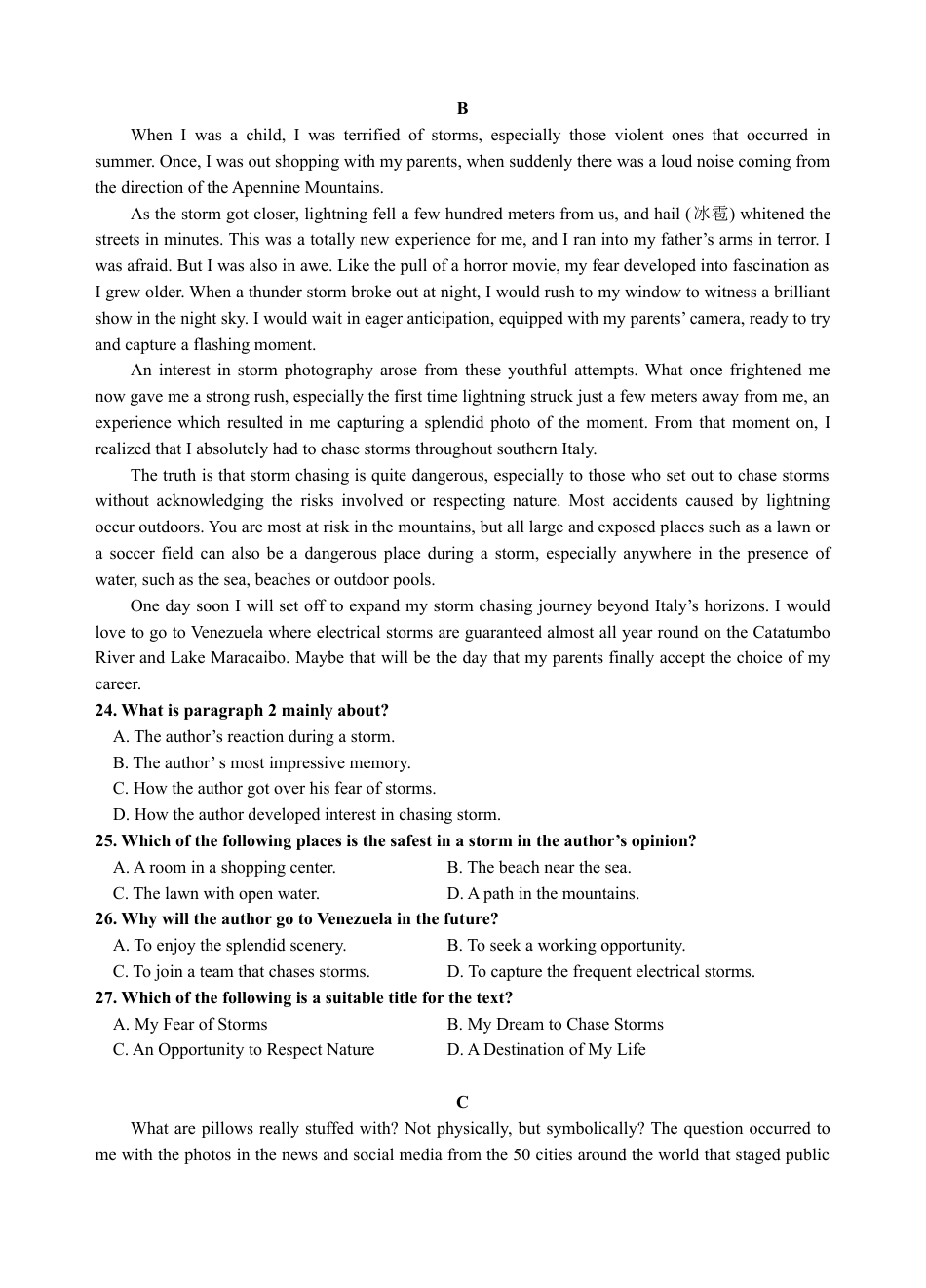 2022级高三第一学期期中考试-英语-试题.doc_第2页