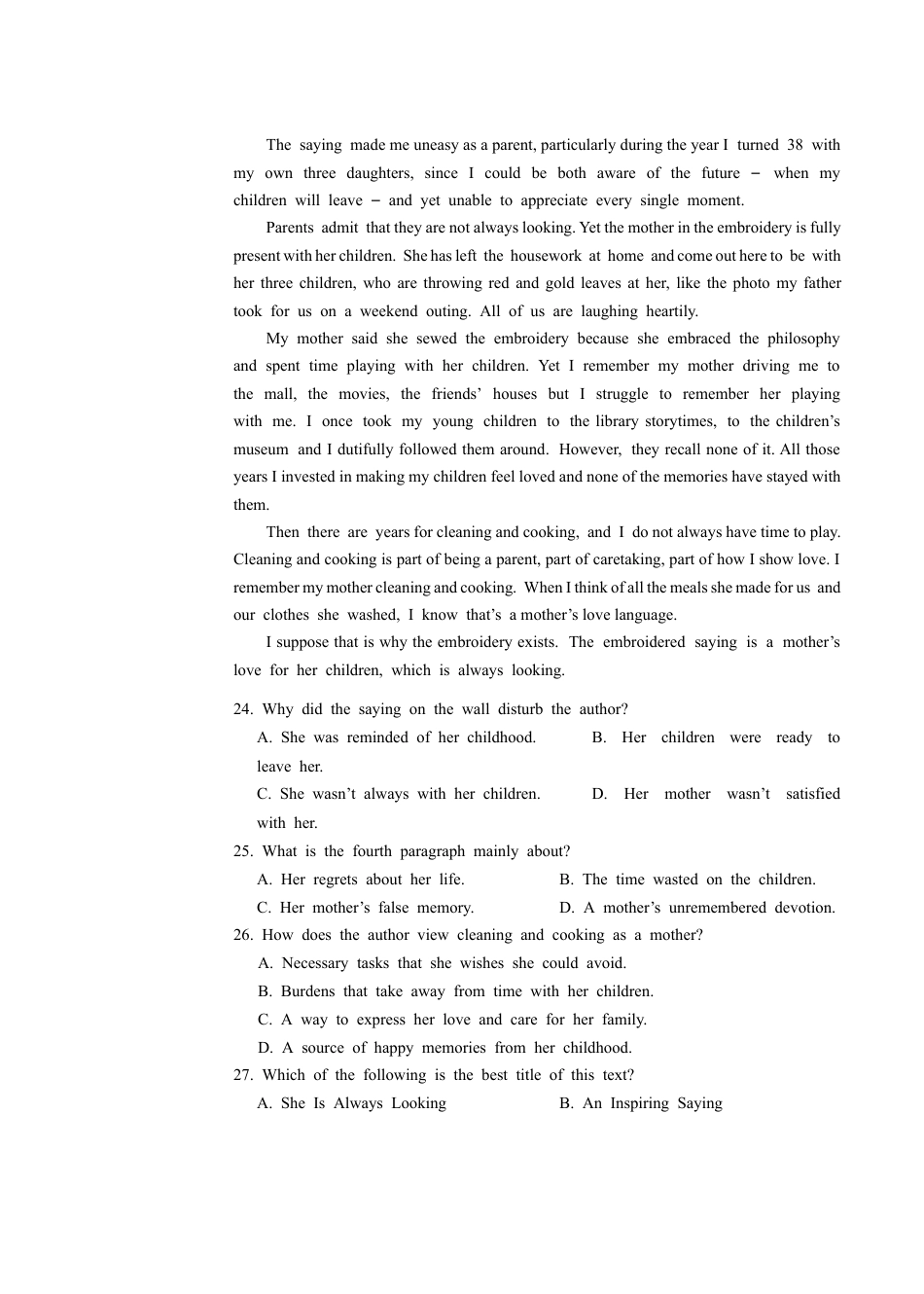 广东省深圳市宝安区2024-2025学年高三上学期10月第一次调研测试 英语 Word版含答案.docx_第3页