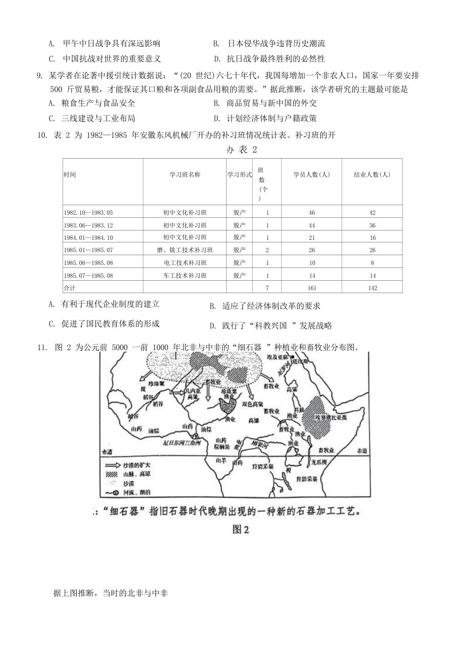 2025届新高三9月摸底大联考历史试卷+答案.docx_第3页