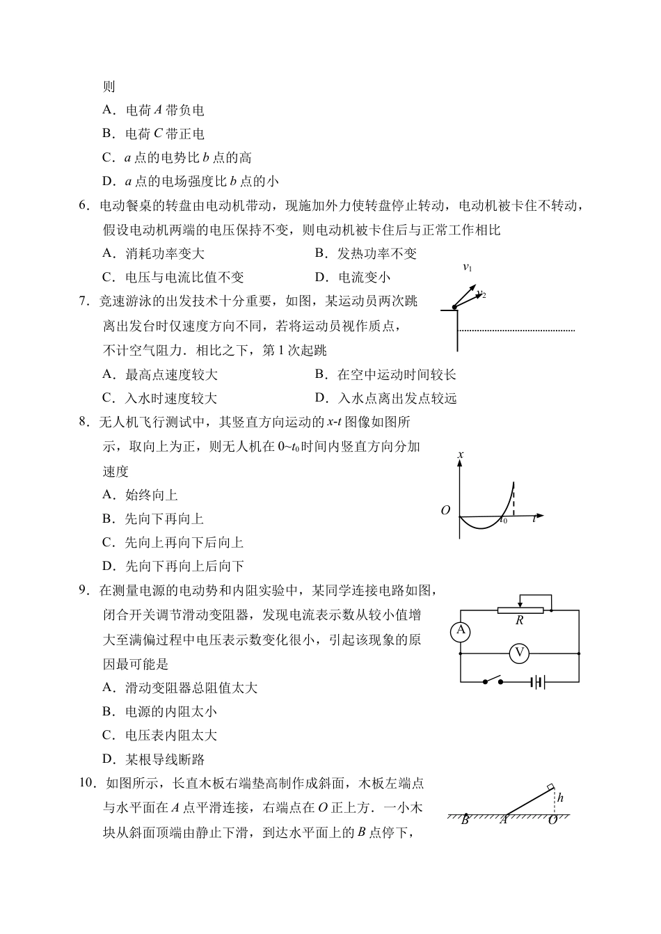 江苏省常州市2024-2025学年高三上学期期中考试物理试题.docx_第2页