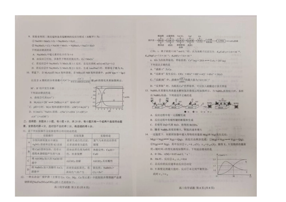 山东省日照市2025届高三上学期11月期中校际联合考试化学.docx_第2页