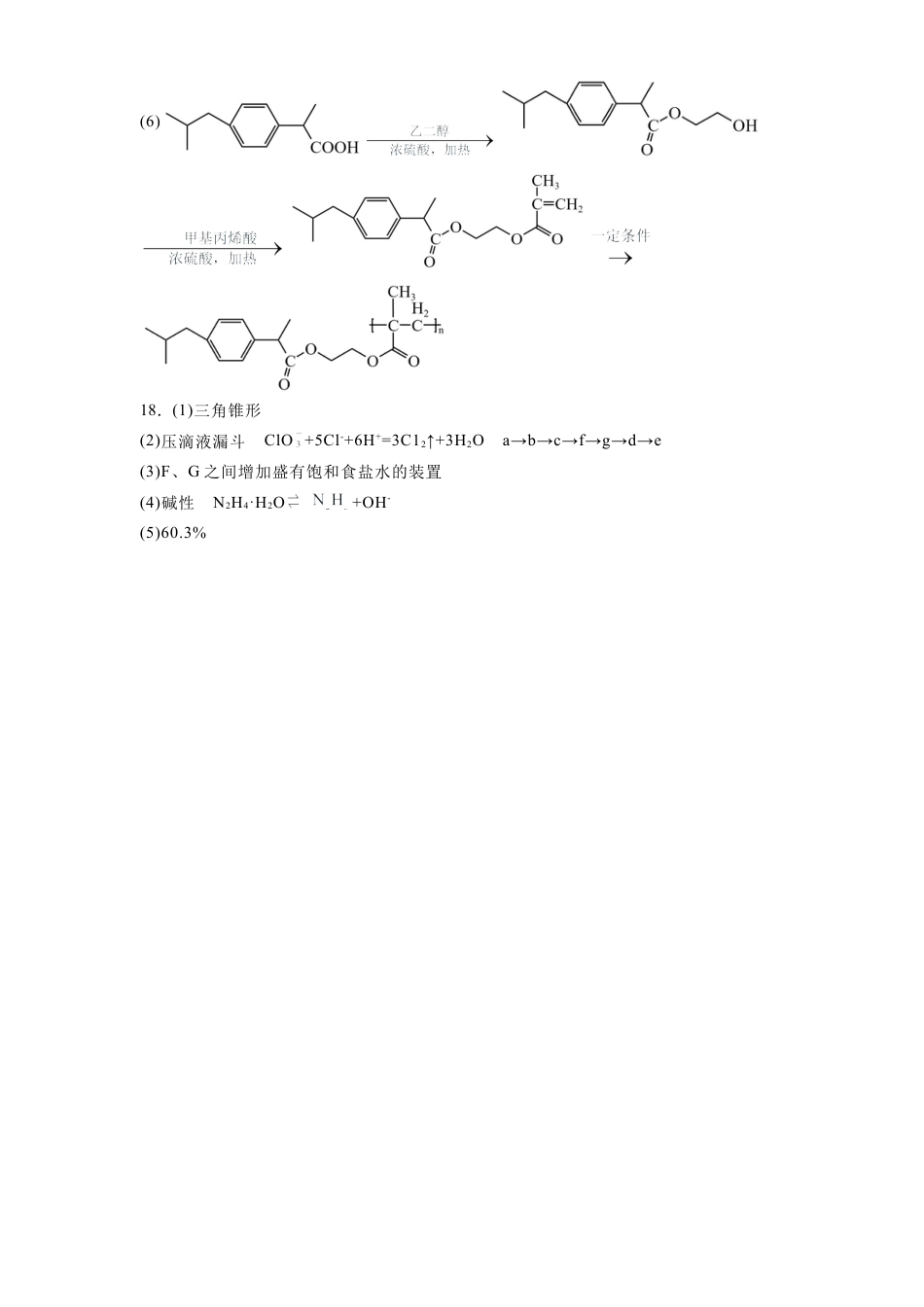 河北省石家庄实验中学2025届高三年级第一次调研考试化学答案.docx_第2页
