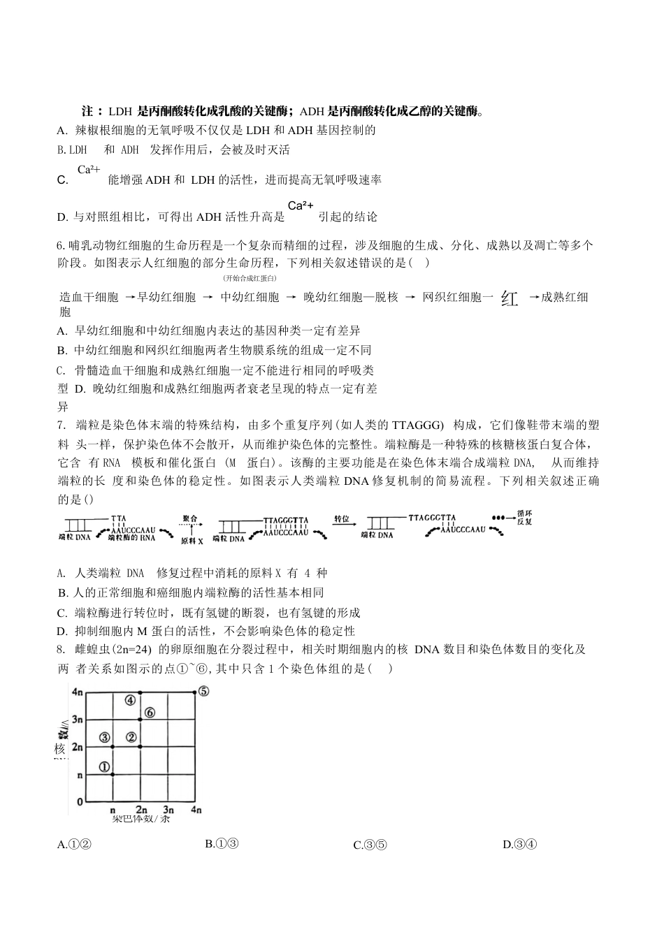 江西省稳派上进联考2025届高三11月阶段检测考试生物+答案.docx_第3页