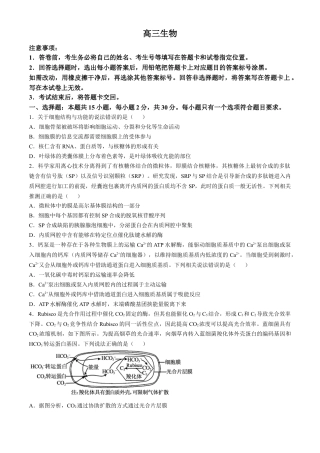 山东省威海市文登区2024-2025学年高三上学期第一次模拟考试试题生物+答案.docx