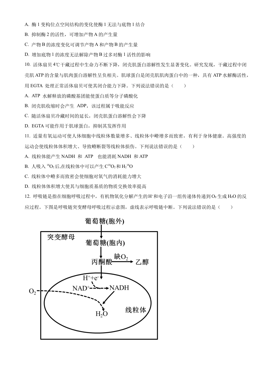 山东省烟台市2023-2024学年高二下学期7月期末考试 生物 Word版含解析.docx_第3页