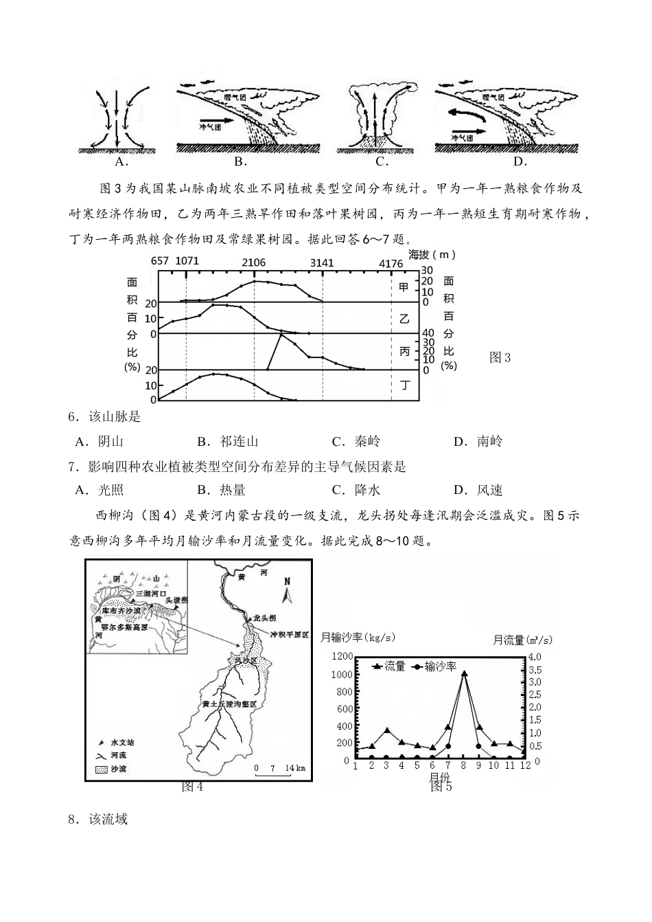 山东省威海市文登区2024-2025学年高三上学期第一次模拟考试试题地理.docx_第2页