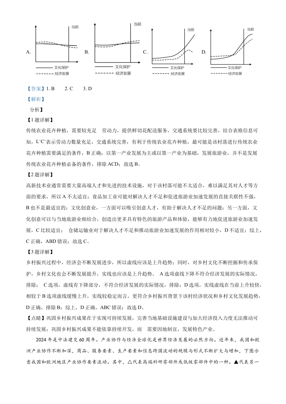 精品解析：2024年福建省高考地理真题（解析版）.docx_第2页