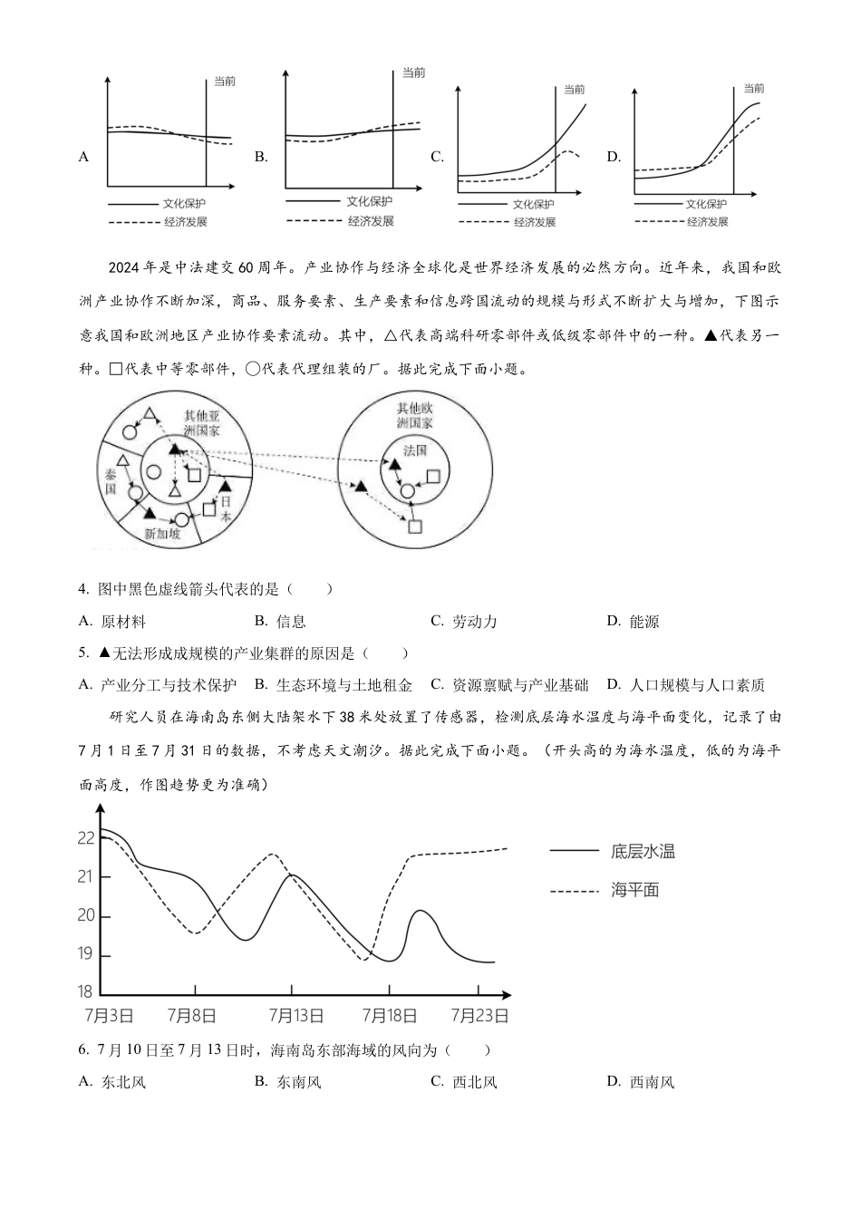 精品解析：2024年福建省高考地理真题（原卷版）.docx_第2页