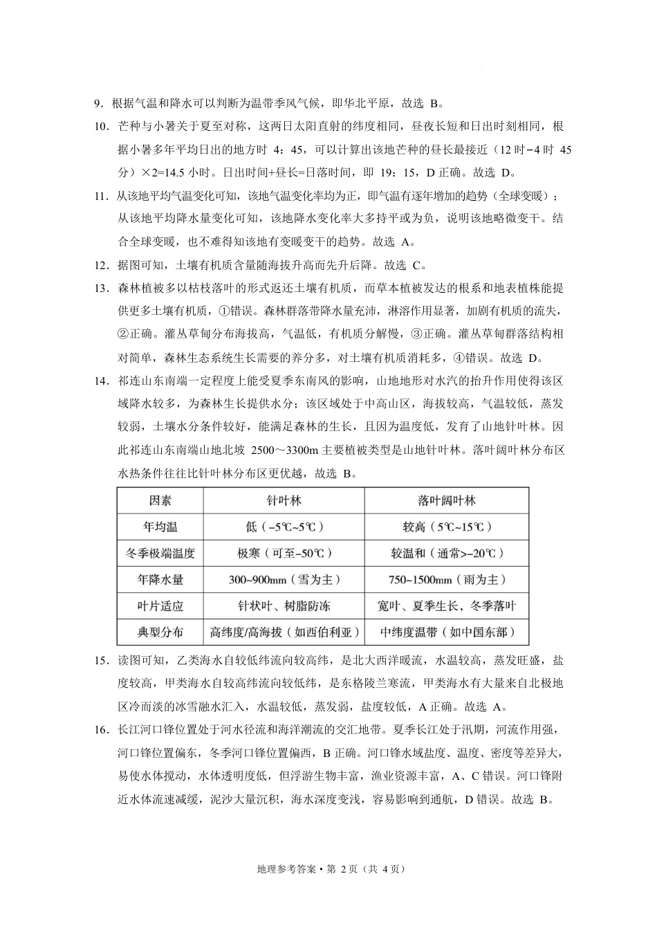 西南名校联盟2025届高三下学期“3+3+3”高考备考诊断性联考（三）地理答案.docx_第2页