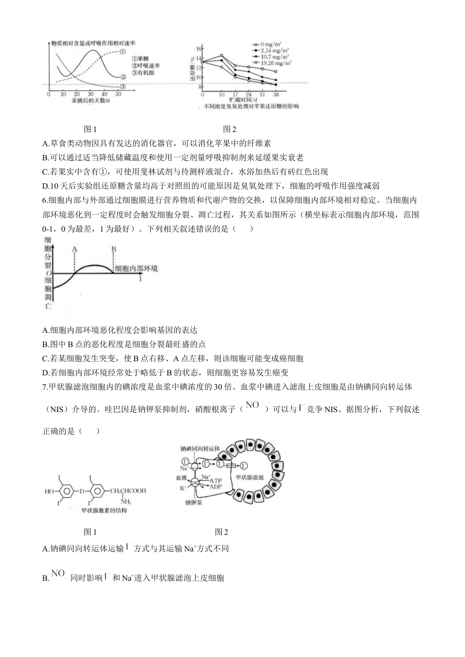 福建省龙岩市一级联盟校2024-2025学年高三上学期11月期中联考生物试题.docx_第2页