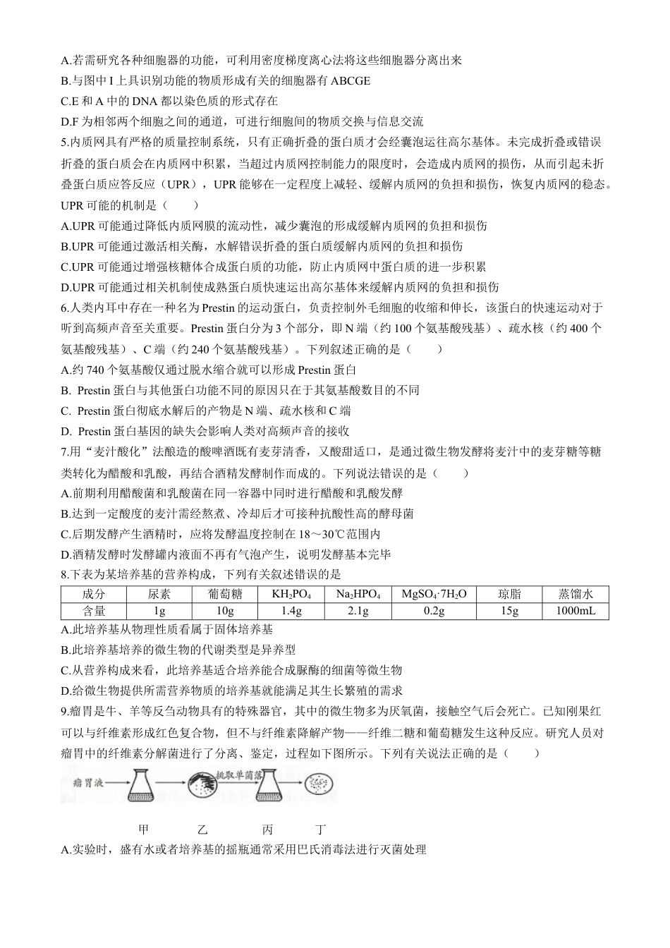 辽宁省（点石联考）2023-2024学年高二下学期6月阶段考生物试卷.docx_第2页