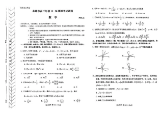 内蒙古赤峰市2024-2025学年高三11月模拟考试数学试卷_数学.pdf
