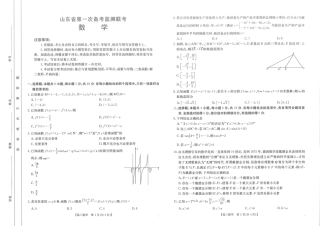 2025山东省第一次备考监测联考高三数学_数学试题.pdf