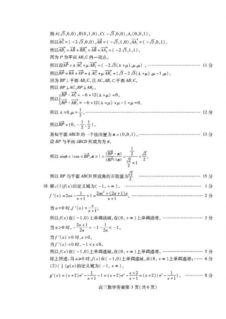 山东省潍坊市2024-2025学年高三上学期11月期中数学_数学答案.pdf_第3页