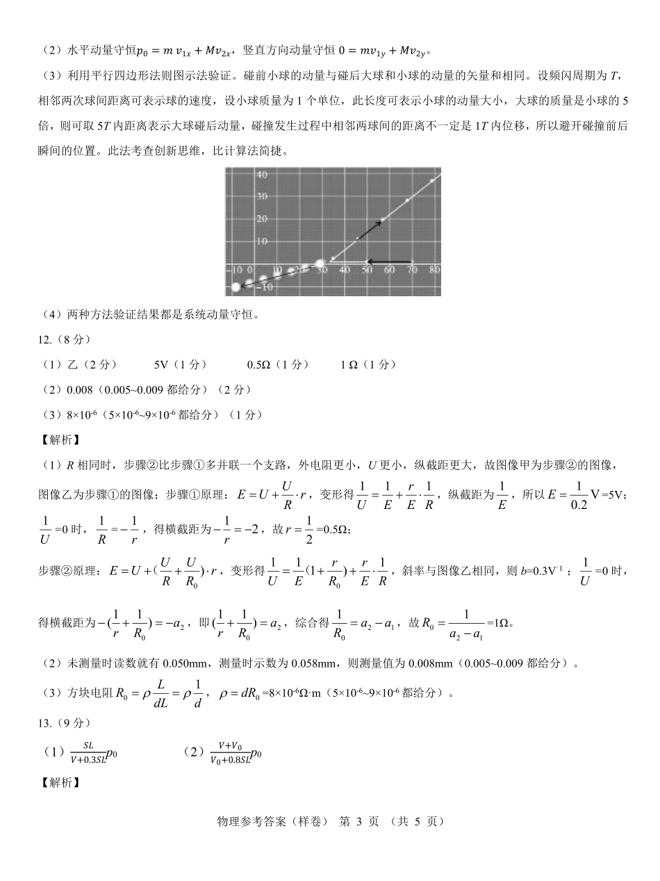 2025届高考仿真模拟卷 物理参考答案（样卷）.pdf.pdf_第3页
