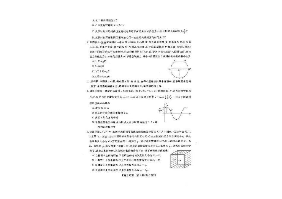 山西省金科大联考2025届高三1月质量检测（25272C）物理.pdf_第2页