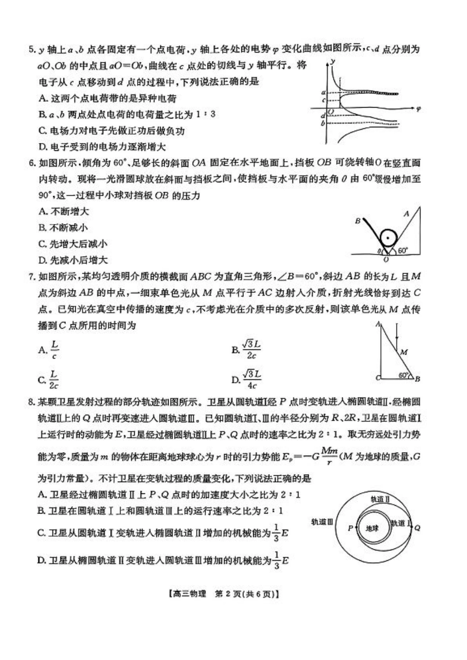 【物理】·安徽省皖西南高中振兴发展联盟高三起点考试-.pdf_第2页