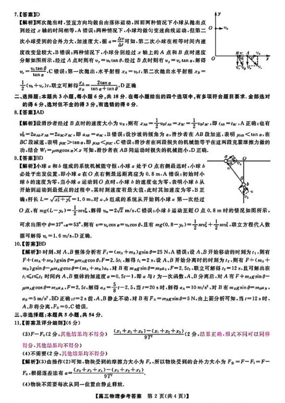 2025届高三金科新未来10月联考 物理答案.pdf_第2页
