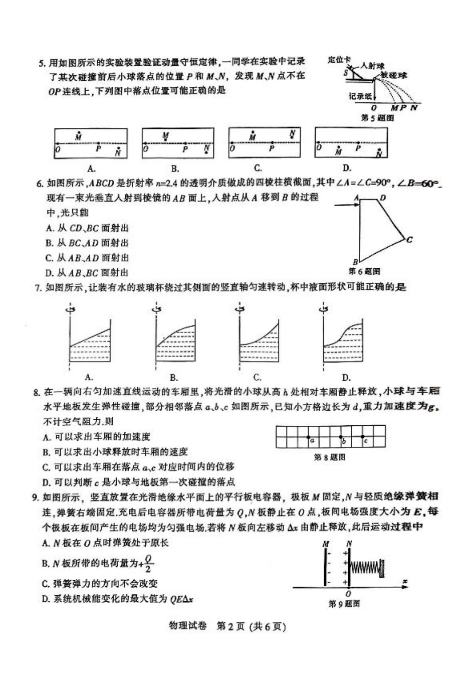 2025届江苏省七市高三第二次调研测试物理+答案.pdf_第2页