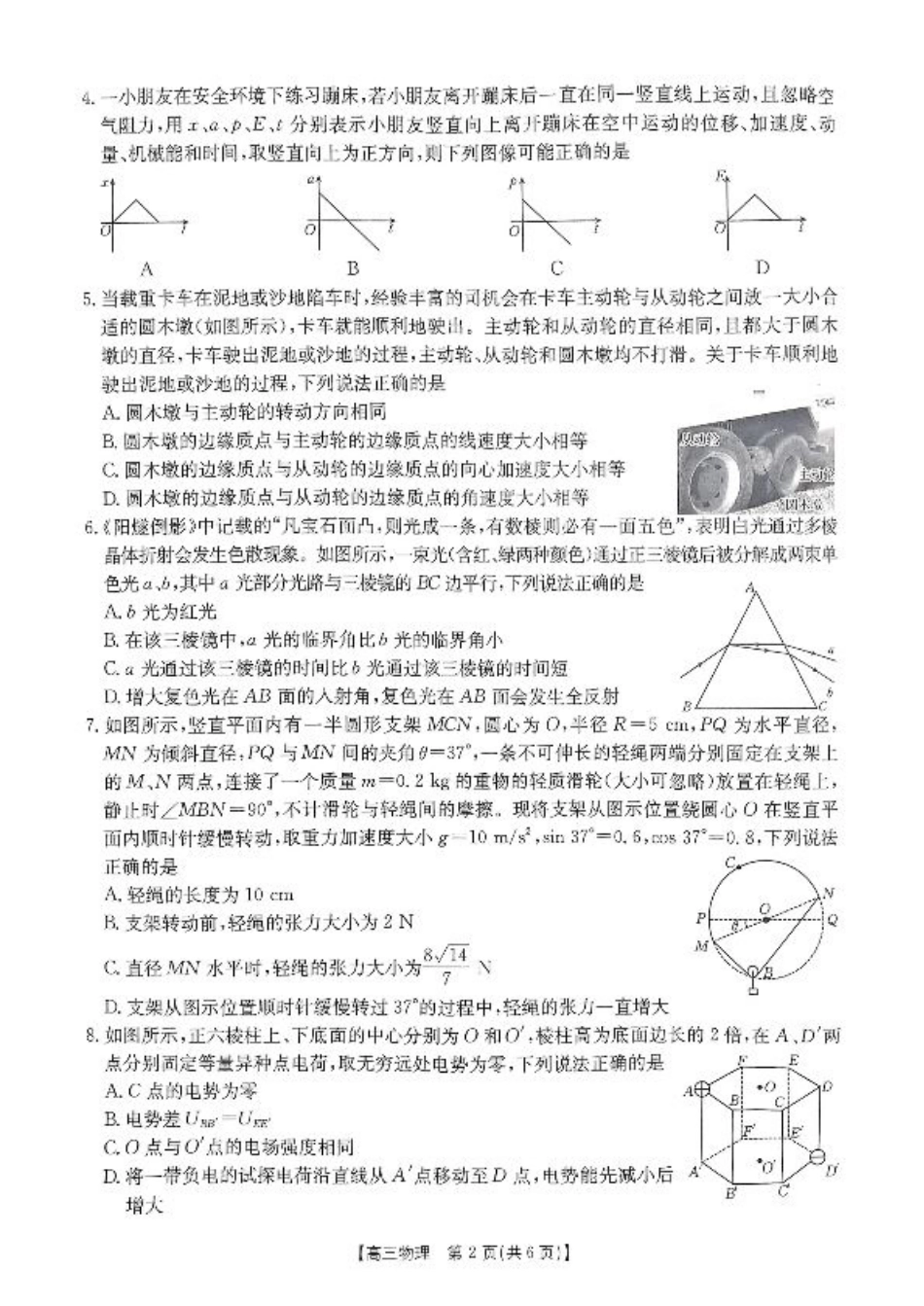广西壮族自治区2024-2025学年高三上学期期末考试 物理 PDF版含解析.pdf_第2页