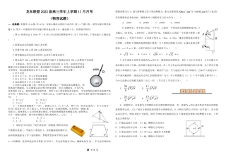 黑龙江省龙东联盟2024-2025学年高三上学期11月月考物理_物理.pdf