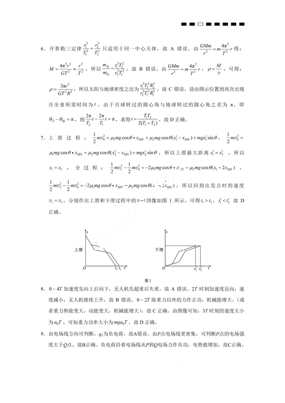 重庆市第八中学2026届高考适应性月考卷（二）（全科）_重庆八中（二）物理答案.pdf_第2页