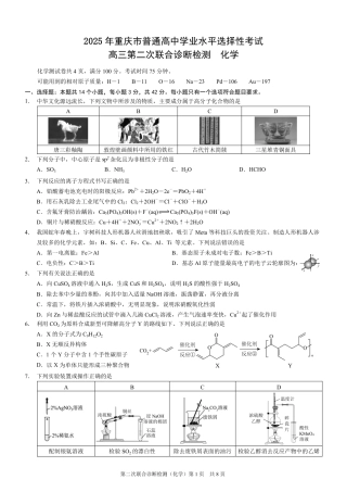 2025重庆康德二诊化学试卷.pdf