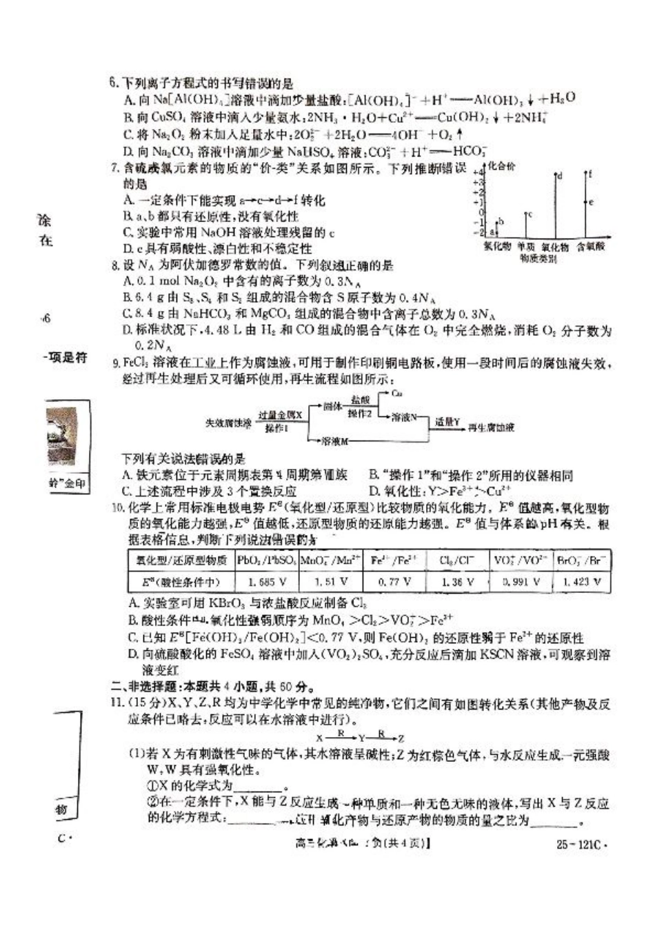 福建省2024-2025学年高三上学期半期考试-化学试卷（含答案）.pdf_第2页