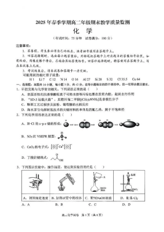 广西南宁市部分学校2024-2025学年高二下学期6月期末考试 化学 PDF版含解析.pdf