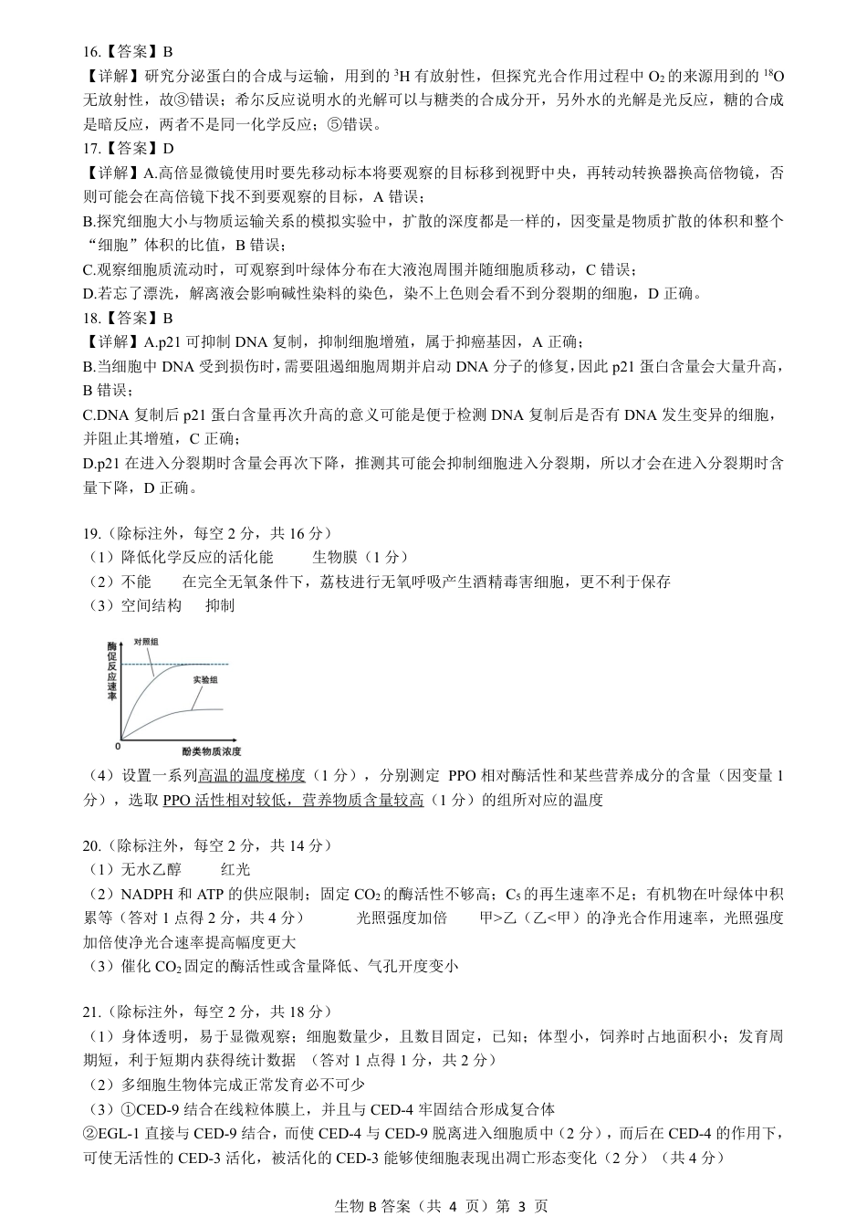 湖北省“新八校”协作体2025-2026学年度上学期高三10月月考生物答案.pdf_第3页