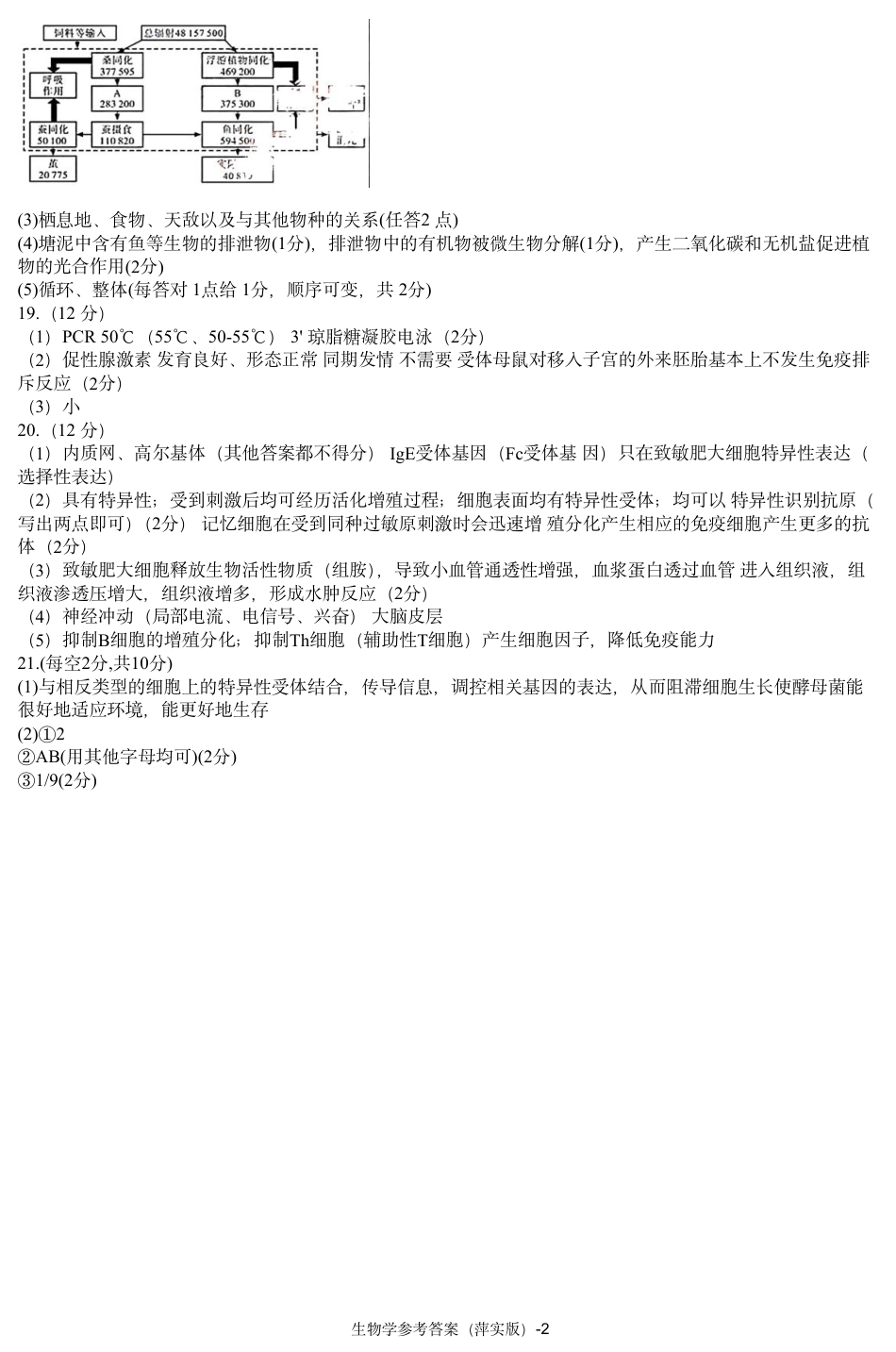 江西省萍乡实验学校暨长郡十八校联考2024-2025学年高三上学期月考四生物试题_生物学试题参考答案.pdf_第2页