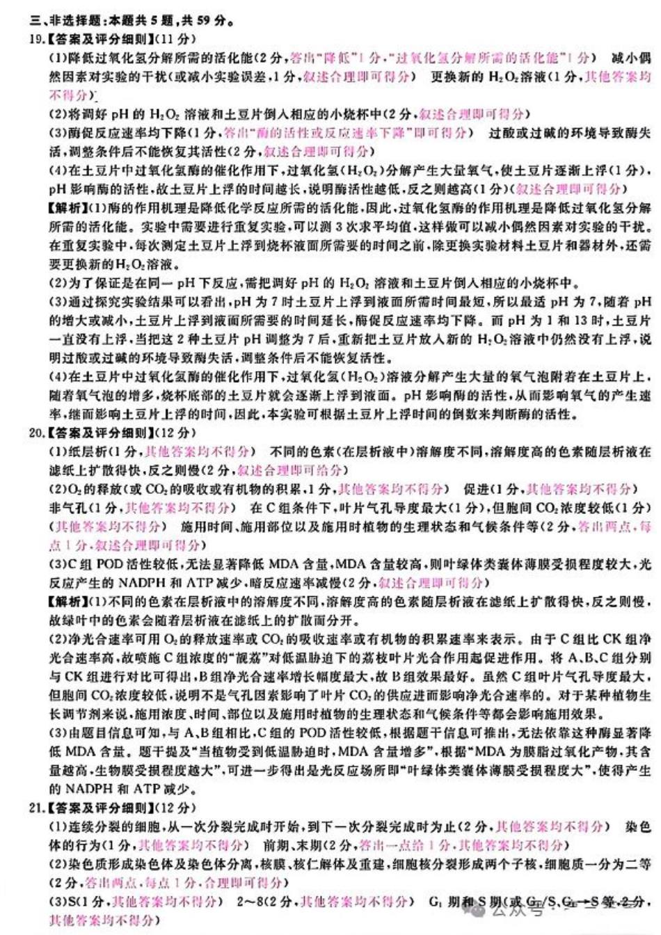 2025届高三金科新未来10月联考 生物答案.pdf_第3页