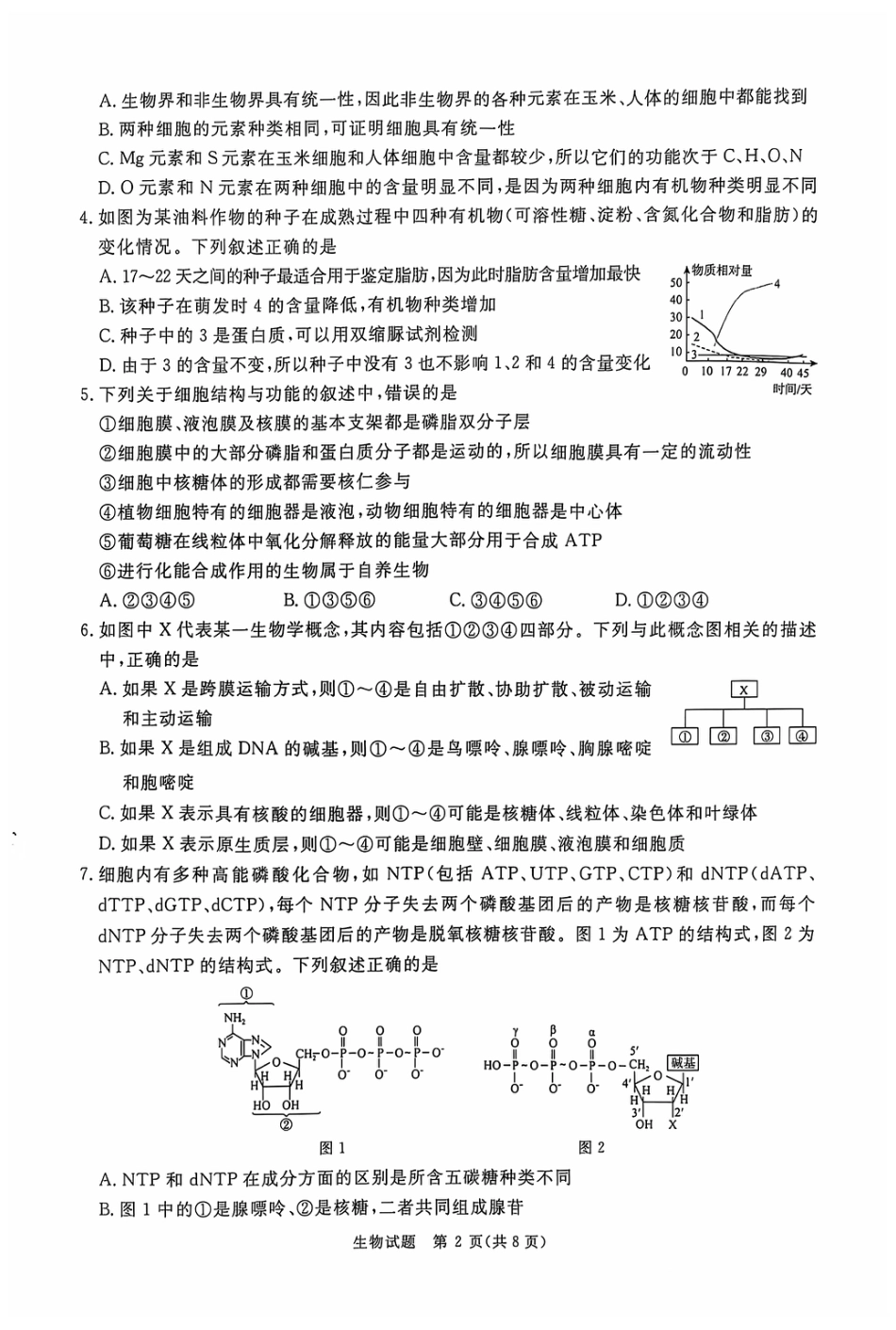 河南省青桐鸣2025届高三10月大联考生物试题_生物.pdf_第2页
