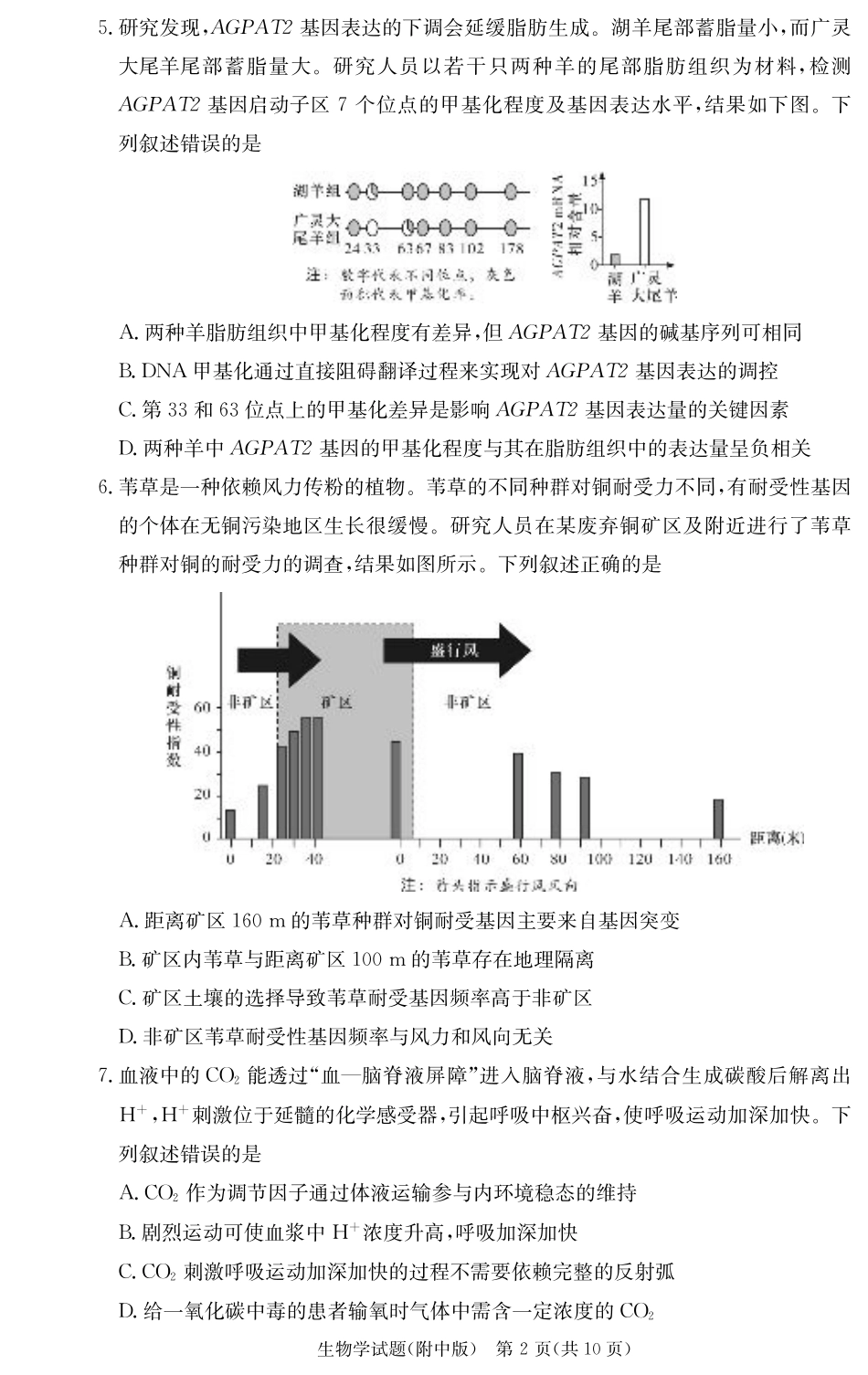 湖南师范大学附属中学2024-2025学年高三上学期月考卷（三）生物（附中高三3次）.pdf_第2页