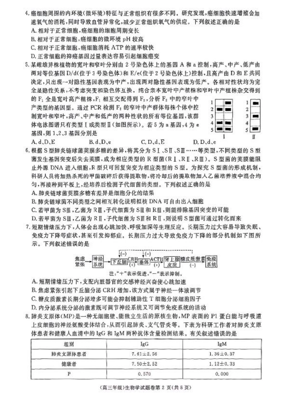 江西省赣州市十八县（市、区）二十五校2025届高三下学期期中联考（江西4月质检）（全科）_生物.pdf_第2页