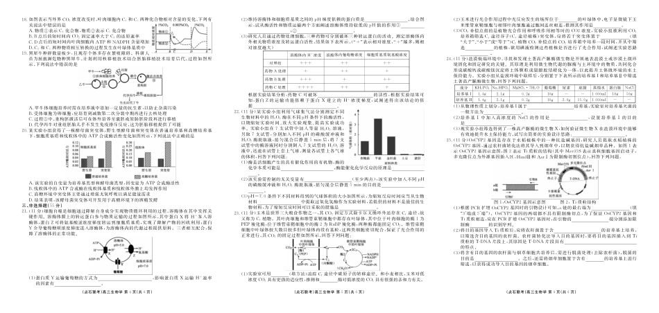 联考2025-2026学年度上学期高三年级9月份联合考试生物（A版）.pdf_第2页